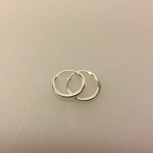 Creoler i sølv Ø 14 mm glatte hoops, Ø 14 mm Creoler sølv - glatte hoops, sølv, 2mm tykkelse, glatte hoops, sølv øreringe, hoops, ørenringe, kraftige, små, ægte, ægte sølv, sterling sølv, sterlingsølv, nikkelfri, billige, kvalitet, cool, smarte, klassiske, biti, ribe