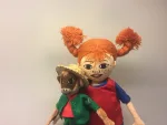 Pippi Langstrømpe og hr. Nelsson, krammedukker, krammedyr, stofdukke, pippidukke, abe, astrid lindgren, svensk, sverige, eventyr, historie, børneting, sovedyr, legetøj, nostalgisk, hr. nilson, her kommer pippi, kludedukke,