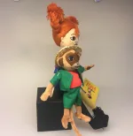 Pippi Langstrømpe og hr. Nelsson, krammedukker, krammedyr, stofdukke, pippidukke, abe, astrid lindgren, svensk, sverige, eventyr, historie, børneting, sovedyr, legetøj, nostalgisk, hr. nilson, her kommer pippi, kludedukke,