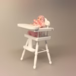 Baby rosa, babydukke, dukkebaby, dukkehusdukke, dukkehusbaby, mini, miniatyre, miniature, lille, lyserød, rosa, pink, ting til dukkehuset, miniaturen, dollhouse, biti, ribe, vadehavet
