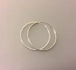 ,Creoler i sølv Ø 35 mm glatte hoops 2 mm mm, runde, ørenringe, øreringe, ringe, billige, ægte sølv, sterling sølv, kvalitet, smarte, biti, ribe