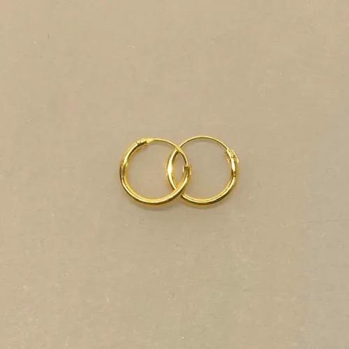 Creoler - Ø 14 mm øreringe forgyldt sølv - glatte Hoops, søg, 2014, tykke, små, kraftige, chunky, ægte, guld, guldøreringe, forgyldte, gudbelagte, tykke, små, runde, ringe, stine a, billige, maanesten, tilbud