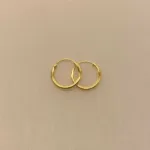 Creoler - Ø 16 mm Øreringe Forgyldt Sølv - Glatte Hoops 2,0 mm, søg, 2016, tykke, små, kraftige, chunky, billige, tilbud, creol, creoler, runde, øreringe, ørenringe, hoops, loops, boho, ægte, guld, forgyldt, guldbelagt, blanke, flotte, god kvalitet, billige, guldøreringe, guld creoler, guld hoops, gyldne,