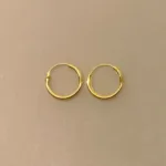 Creoler - Ø 16 mm Øreringe Forgyldt Sølv - Glatte Hoops 2,0 mm, søg, 2016, tykke, små, kraftige, chunky, billige, tilbud, creol, creoler, runde, øreringe, ørenringe, hoops, loops, boho, ægte, guld, forgyldt, guldbelagt, blanke, flotte, god kvalitet, billige, guldøreringe, guld creoler, guld hoops, gyldne,