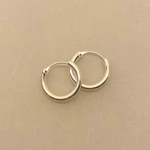 Creoler i Sølv Ø 18 mm Glatte Hoops 3 mm, sø 3018, tykke, kraftige, chunky, små, hverdags, lyse, blanke, kvalitet, hoops, øreringe, rinde, ringe, billige, flotte, stilede, stilige, cool, smarte, biti, ribe