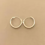 Creoler i Sølv Ø 18 mm Glatte Hoops 3 mm, sø 3018, tykke, kraftige, chunky, små, hverdags, lyse, blanke, kvalitet, hoops, øreringe, rinde, ringe, billige, flotte, stilede, stilige, cool, smarte, biti, ribe