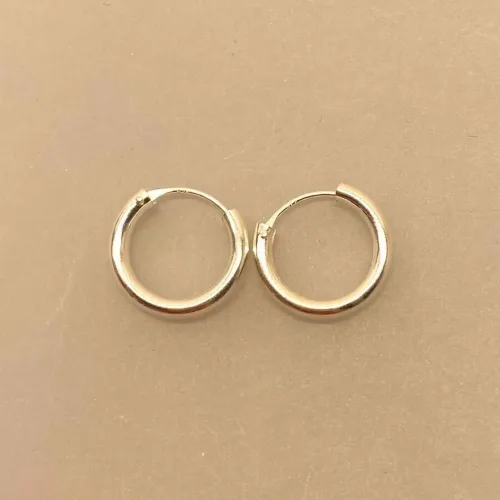 Creoler i Sølv Ø 18 mm Glatte Hoops 3 mm, sø 3018, tykke, kraftige, chunky, små, hverdags, lyse, blanke, kvalitet, hoops, øreringe, rinde, ringe, billige, flotte, stilede, stilige, cool, smarte, biti, ribe