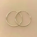 Creoler i Sølv Ø 35 mm Glatte Hoops 2 mm, sø 2035, ,Creoler i sølv Ø 35 mm glatte hoops 2 mm mm, runde, ørenringe, øreringe, ringe, billige, ægte sølv, sterling sølv, kvalitet, smarte, biti, ribe