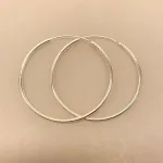 Creoler i Sølv Ø 40 mm Glatte Hoops 1,5 mm, sø 1540, store, tynde, ægte, ren, sterling, sølv, hoops, runde, øreringe, runde, ørenringe, øreringe, ringe, billige, ægte sølv, sterling sølv, kvalitet, smarte, biti, ribe, runde, ørenringe, øreringe, ringe, billige, ægte sølv, sterling sølv, kvalitet, smarte, biti, ribe