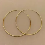 Creoler - Ø 40 mm øreringe forgyldt sølv - glatte Hoops, loops, øreringe, runde, ringe, ørenringe, creol, creoler, creoler øreringe, ægte, guld, guldøreringe, guldhoops, guldbelagt, guldbelagte, forgyldt, forgyldte, gyldne, holdbare, billige, god kvalitet, smarte, store, tynde, cool, stine a, maanesten, corydon, pico,
