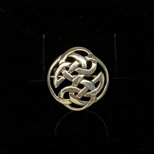 Vikinge broche i sølv - Keltisk flet Evigheden, vikinger, vikingesmykker, sølvsmykke, sølvbroche, aser, sølv, ægte, sterling, museums, museumssmykker, kopi, danefæ, aser, nordisk, mytologi, gamle, guder, fund, kopi, originale, kopismykker, vikingekopi, biti, ribe,