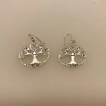 Vikingeøreringe i sølv - Livets træ Yggdrasil oval hjerter, Vikingeøreringe i sølv - Livets træ Yggdrasil oval prik, livstræ, livstræet, ask, ygdrasil, yggdrassil, ovale, medaljon, fligran, yndige, feminine, lette, ægte, sølv, øreringe, ørenringe, smukke, kvalitet, specielle, vikinger, vikingesmykker, biti, ribe, freja, ydun, idun,