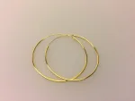 Creoler - Ø 40 mm øreringe forgyldt sølv - glatte Hoops, loops, øreringe, runde, ringe, ørenringe, creol, creoler, creoler øreringe, ægte, guld, guldøreringe, guldhoops, guldbelagt, guldbelagte, forgyldt, forgyldte, gyldne, holdbare, billige, god kvalitet, smarte, store, tynde, cool, stine a, maanesten, corydon, pico,