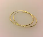 Creoler - Ø 40 mm øreringe forgyldt sølv - glatte Hoops, loops, øreringe, runde, ringe, ørenringe, creol, creoler, creoler øreringe, ægte, guld, guldøreringe, guldhoops, guldbelagt, guldbelagte, forgyldt, forgyldte, gyldne, holdbare, billige, god kvalitet, smarte, store, tynde, cool, stine a, maanesten, corydon, pico,