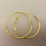 Creoler - Ø 35 mm - øreringe forgyldt sølv - glatte hoops, øreringe, ørenringe, guld, ægte, gyldne, guldøreringe, runde, hoops, loops, ørenringe, ringe, store, forgyldte, guldbelagte, billige, kvalitet, flotte, moderne, stine a, maanesten