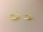 Creoler - Ø 25 mm øreringe forgyldt sølv - glatte Hoops