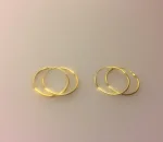 Creoler - Ø 25 mm øreringe forgyldt sølv - glatte Hoops