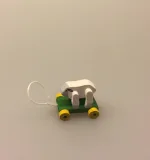 Miniature Trækdyr lam, Miniature Trækdyr elefant, bodil, lilleper, lille per, lille pers, elefant, trækelefant, snor, trædyr, dukkehus, legetøj, dukkehusting, miniaturer, mini, biti, ribe, nisserne, nissedør, nissehus, nissebo,