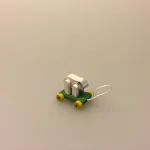 Miniature Trækdyr lam, Miniature Trækdyr , snor, trædyr, dukkehus, legetøj, dukkehusting, miniaturer, mini, biti, ribe, nisserne, nissedør, nissehus, nissebo,