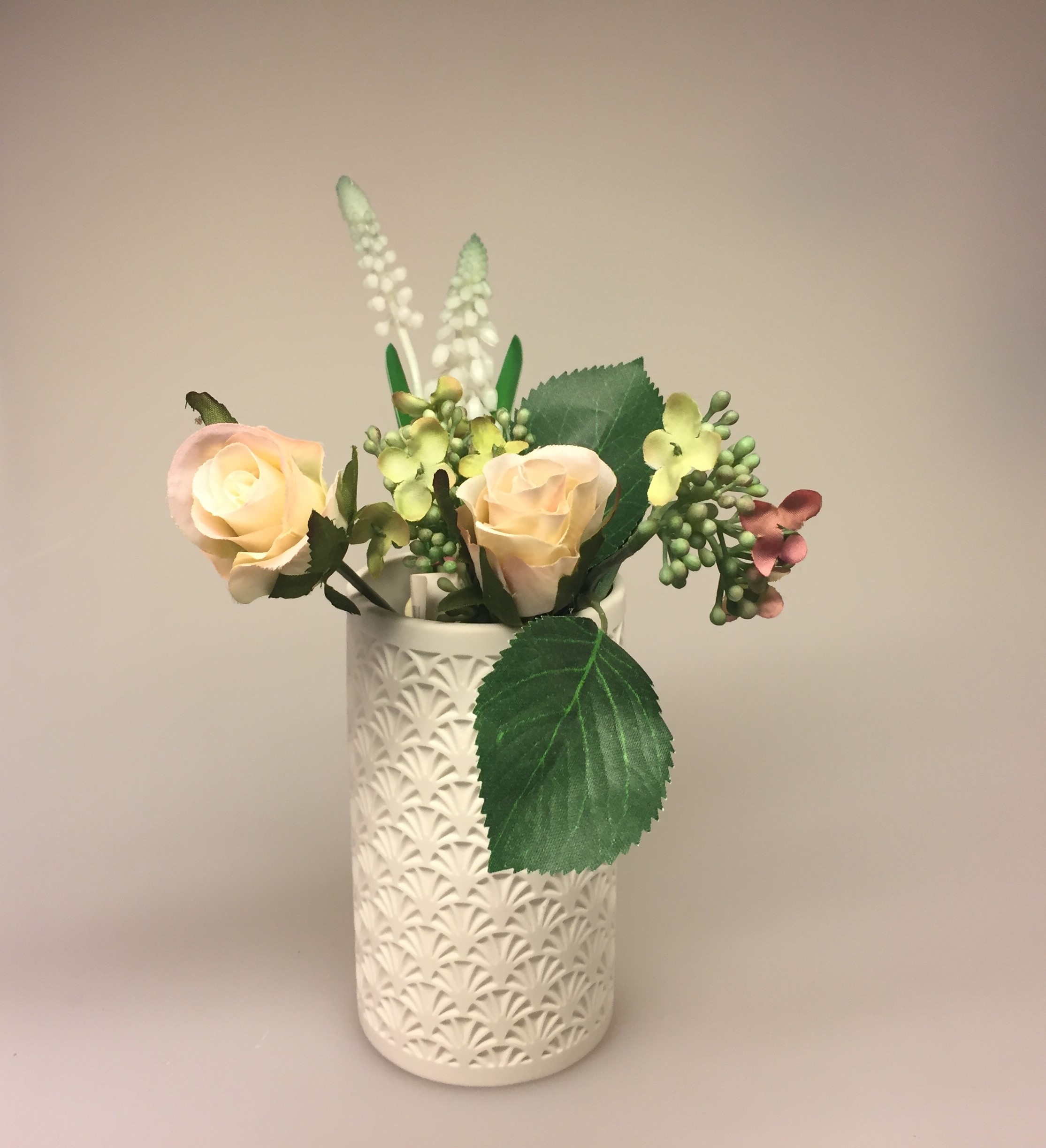 - Vase med vifter natur med reliefmønster