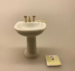 Miniature Håndvask i porcelæn, Miniature Håndvask i porcelæn , badeværelse, porcelænsvask, håndvask, bad, dukkehus, til dukkehuset, dukkehusting, dukkehus tilbehør, miniaturer, dukkemøbler, dukketilbehør, dukketing, biti, ribe