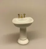Miniature Håndvask i porcelæn, Miniature Håndvask i porcelæn , badeværelse, porcelænsvask, håndvask, bad, dukkehus, til dukkehuset, dukkehusting, dukkehus tilbehør, miniaturer, dukkemøbler, dukketilbehør, dukketing, biti, ribe
