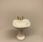 Miniature Håndvask i porcelæn, Miniature Håndvask i porcelæn , badeværelse, porcelænsvask, håndvask, bad, dukkehus, til dukkehuset, dukkehusting, dukkehus tilbehør, miniaturer, dukkemøbler, dukketilbehør, dukketing, biti, ribe