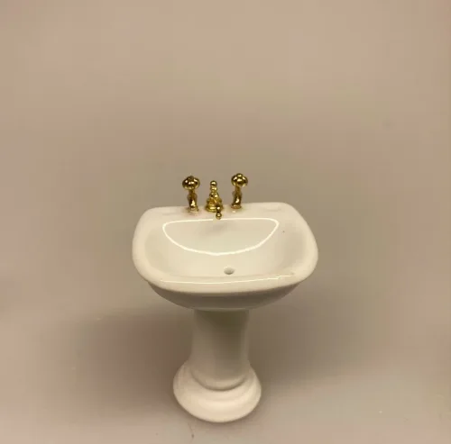 Miniature Håndvask i porcelæn, Miniature Håndvask i porcelæn , badeværelse, porcelænsvask, håndvask, bad, dukkehus, til dukkehuset, dukkehusting, dukkehus tilbehør, miniaturer, dukkemøbler, dukketilbehør, dukketing, biti, ribe