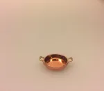 Miniature kobber Pande rund ,Miniature kobber , kobbertøj, kobbergryder, kobber, stegepand , miniaturer, dukkehus, dukkehuset, dukkehusting, dukkehustilbehør, nisser, nisseting, nissetilbehør, nissedør, sættekasse, sætterkasse, sættekasseting, ting til sætterkassen, 1:12, biti, ribe