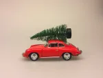 Modelbil Porsche Med Juletræ - Rød, old timer, gamle biler, old school, bil, modelbil, rød, julebil, bil med juletræ, bil med juletræ på taget, bil med grantræ, moderne julepynt, julen 2019, sportsvogn, racerbil, veteran bil, veteranbil, lækker, luksus, samler på biler, cool, lækker kvalitet, skøn, sjov, flot, biti, ribe, veterantræf, hovedengen