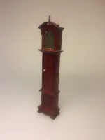 Miniature Standur mahogni, standur, standerur, bornholmer, bornholmerur, dukkehus, til dukkehuset, dukkehusting, dukkehustilbehør, miniature, miniaturer, minatures, små ting, nisseting, nisse tilbehør, ting til nisser, 1:12, biti, ribe, dukketing, dukkestue, træur, ur af træ,