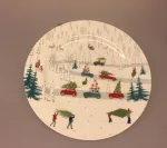 Tallerken - Ben Porcelæn - Driving home for Christmas, juletallerken, julemotiv, juleservice, til børn