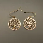 Ørehængere i bronze - Yggdrasil Krummelurer, Vikinge Ørehængere i bronze - Livets træ Yggdrasil krummelurer, Vikinge Ørehængere i bronze - Livets træ Yggdrasil rundt, Vikinge Ørehængere i bronze - Livets træ, bronze, øreringe, ørehængere, yggdrasil, livets træ, livstræ, vikingesmykker, museumssmykker, museums, kopismykker, fund, smykker, asatro, aser, gyldne, symetrisk, flotte, kvalitet, runde, kvalitet, biti, ribe