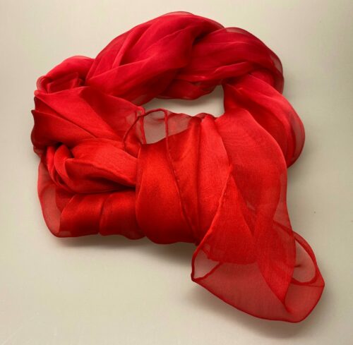 1163-91, Silkechiffon 1163 XL - Røde toner, rød, rødt, tørklæde, silke, ren silke, 100% silke, silketørklæde, silkechiffon, let, stort, elegant, lækkert, kvalitet, festtøj, festkjole, stola, sjal, biti, ribe