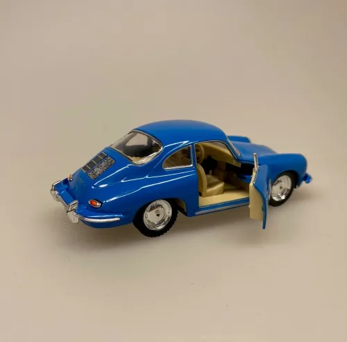 Modelbil Porsche Carrera - Blå, Metal Modelbil Porche , modelbil, racerbil, luksusbil, gaveide, kørekort, ny bil, symbolsk, metalbil, flot, elegant, legetøjsbil, biti, ribe,
