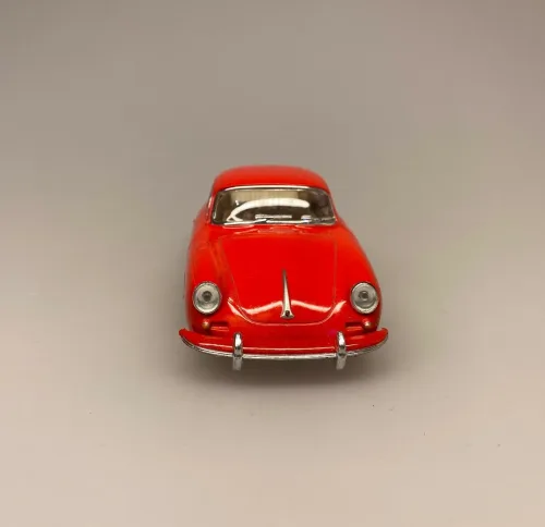 Metal Modelbil Porsche - Rød, modelbil, rød porche, lille bil, legetøj, legetøjsbil, model, biti, ribe, racerbil, kørekort, gave, symbolsk
