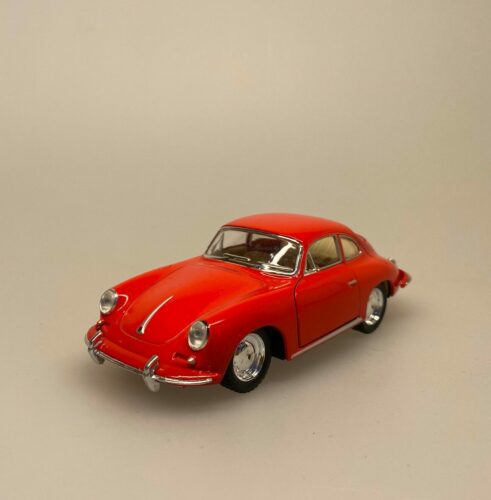 Modelbil Porsche Carrera - Rød, modelbil, rød porche, lille bil, legetøj, legetøjsbil, model, biti, ribe, racerbil, kørekort, gave, symbolsk