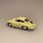 Modelbil Porsche Carrera - creme, Carrera, italiensk, flødefarvet, cremefarvet, modelbil, racerbil, luksusbil, gaveide, kørekort, ny bil, symbolsk, metalbil, flot, elegant, legetøjsbil, biti, ribe,