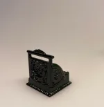 Miniature Kasseapparat, Café og Butik, penge, pengegave, gavekort, pengekasse, shopping, shoppetur, gave, symbolsk, selvstændig, butik, butiksindehaver, nyåbnet, miniature, købmand,erhvervsdrivende, dukkehus, dukkehusting, dukkehustilbehør, biti, ribe,Miniature Kasseapparat Sort,