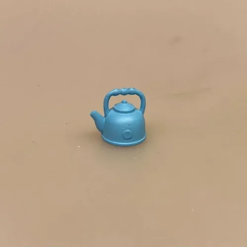 Miniature Kedel Blå, madam blå, vandkedel, kaffekedel, tekedel, dukkehus, dukketing, mini, retro, gammel, køkken , dukkekøkken, miniaturer, dukkehus