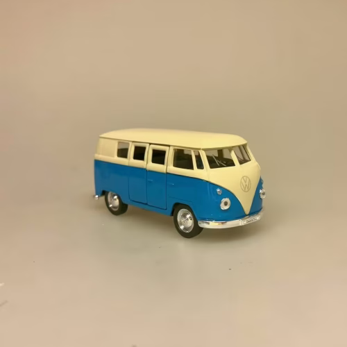 VW Folkevogns Rugbrød - Samba Blå/Hvid, pf976, Hippie, goki, 12171, VW Folkevogns Rugbrød - Samba blå, VW Folkevogns Rugbrød - Samba Blå/Hvid, bus, folkevogn, folkevognsbus, rugbrødsbil, rugbrød, varebil, surfer, surferbus, hippue, hippiestyle, ud i det , nostalgi, 70'erne, modelbiler, modelbil, volkswagen, samba, bully, biti, ribe