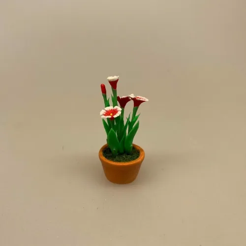 Miniature Potte røde Nelliker
