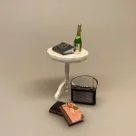 Miniature Bog og briller, hardback, læsehest, journalist, forfatter, digter, gave, gaveide, minibog, miniaturer, lillebitte, sættekasse, ting til, dukkehus, dukkehusting, dukkehus tilbehør, biti, ribe, skala, 1:12