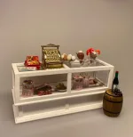Miniature Kasseapparat Guld, Café og Butik, penge, pengegave, gavekort, pengekasse, shopping, shoppetur, gave, symbolsk, selvstændig, butik, butiksindehaver, nyåbnet, miniature, købmand,erhvervsdrivende, dukkehus, dukkehusting, dukkehustilbehør, biti, ribe