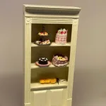 Miniature Butiksreol cremefarvet enkelt, butiksreol