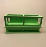 Miniature Lang Disk lysegrøn, butiksdisk, dukkehus, dukkehusting, dukkehusbutik, miniaturer, skala 1.12, legetøj, dukkebutik