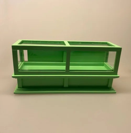 Miniature Lang Disk lysegrøn, butiksdisk, dukkehus, dukkehusting, dukkehusbutik, miniaturer, skala 1.12, legetøj, dukkebutik