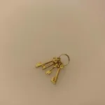 Miniature Nøgler guldfarvede, guldnøgler, nøgler, nøglebundt, nøgleknippe, nøglen til, kærlighed, ny lejlighed, nyt hjem, indflyttergave, biti, ribe, dukkehus, dukkehusting, sætterkasse, ting til, gaveide