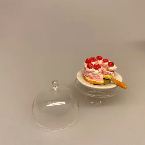 Miniature Lagkage med jordbærskum og flødetoppe , Miniature Kage med flødeskum bær