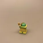 Miniature Kaffemølle Træ gul, kaffe, kaffekværn, hånd, håndkværn, køkken, mini, miniaturer, dukkehus, dukkehusting, dukkekøkken, biti